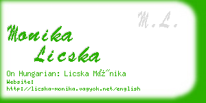 monika licska business card